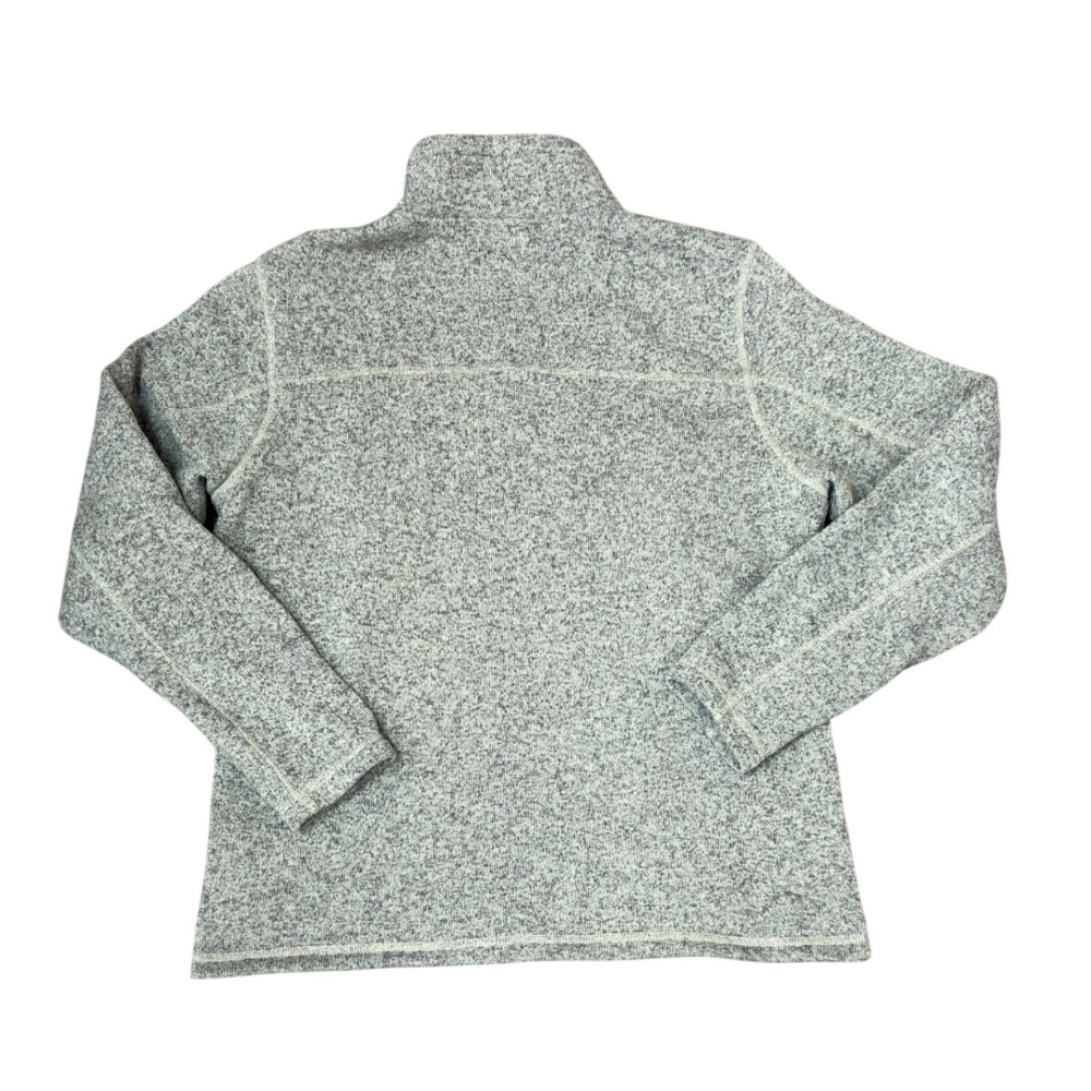 The North Face Mens Gray Marled Fleece 1/4 Zip Pullover Jacket Size Large L - Picture 2 of 8